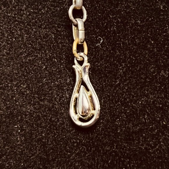 1950s Coro Silver Tone Vine Leaf Necklace Signed (3836) - Picture 7 of 8